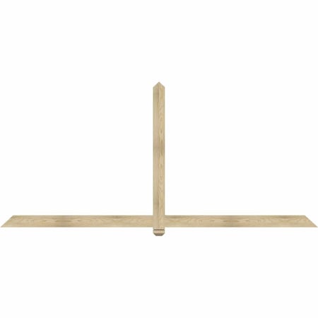 Ekena Millwork Eugene Rough Sawn Timber Gable Bracket, Douglas Fir, 108"W x 49"H x 2"D x 4"F, 11/12 Pitch GBW108X49X0204EUG00RDF